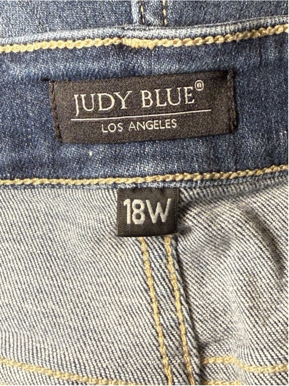 JUDY BLUE Skinny Fit Medium Wash Exposed Buttons 18 W Basic Classic Classy - Picture 3 of 4